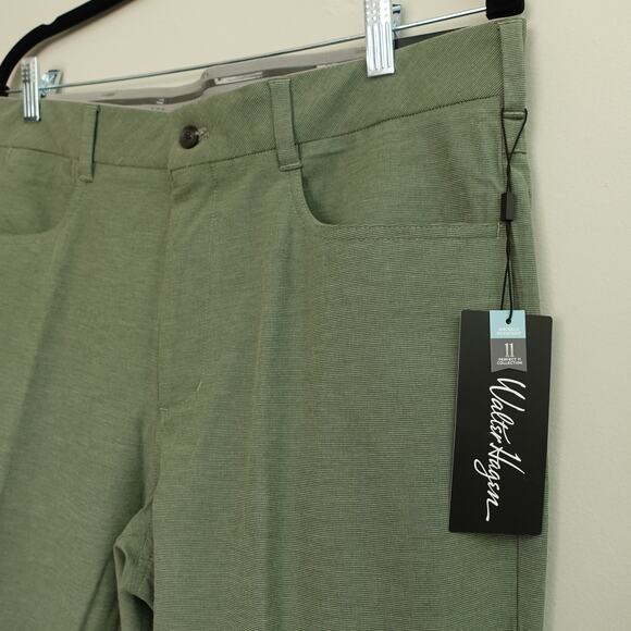 NWT Walter Hagen Mens P11 Textured 5 Pocket Golf Pants Forest Pine Size 34x32 - Picture 2 of 7